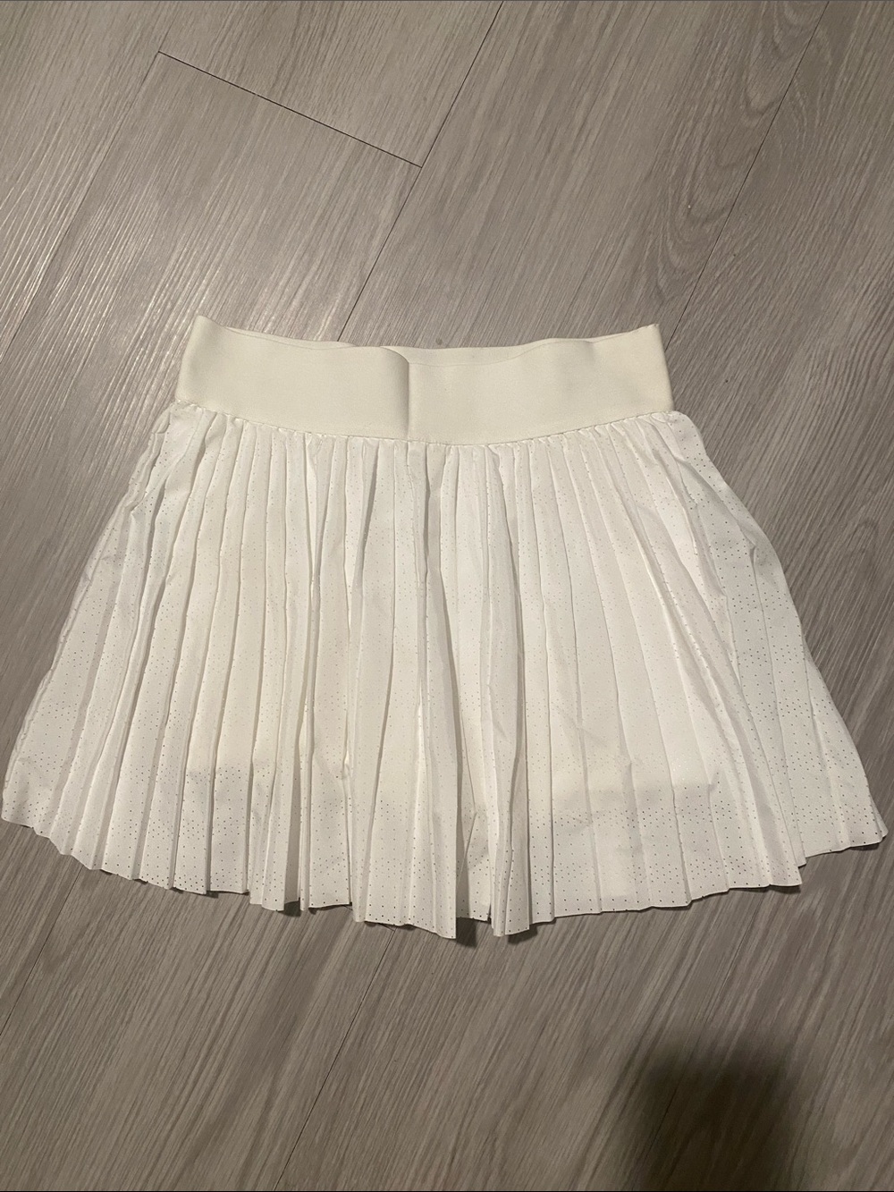 As Revival / Alter’d State White Pleated Athletic Skirt with Elastic Waistband